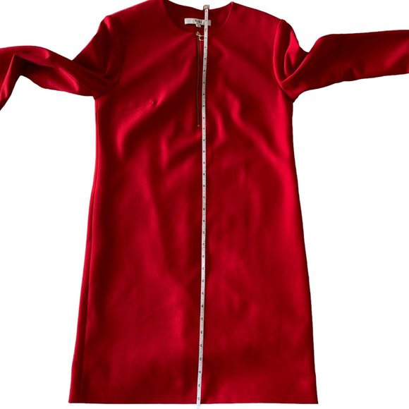 TIBI Long-Sleeve Structured RedCrepe Zip Dress from Bergdorf Goodman NWOT… - Picture 7 of 7